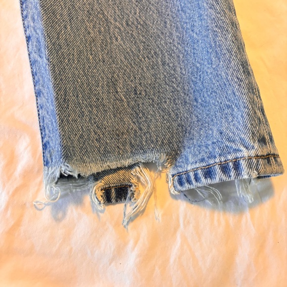 Levi's Light Blue Distressed Boot Cut Jeans - Picture 5 of 13